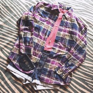 donated! 🚫🌸 Brandy Melville flannel shirt
